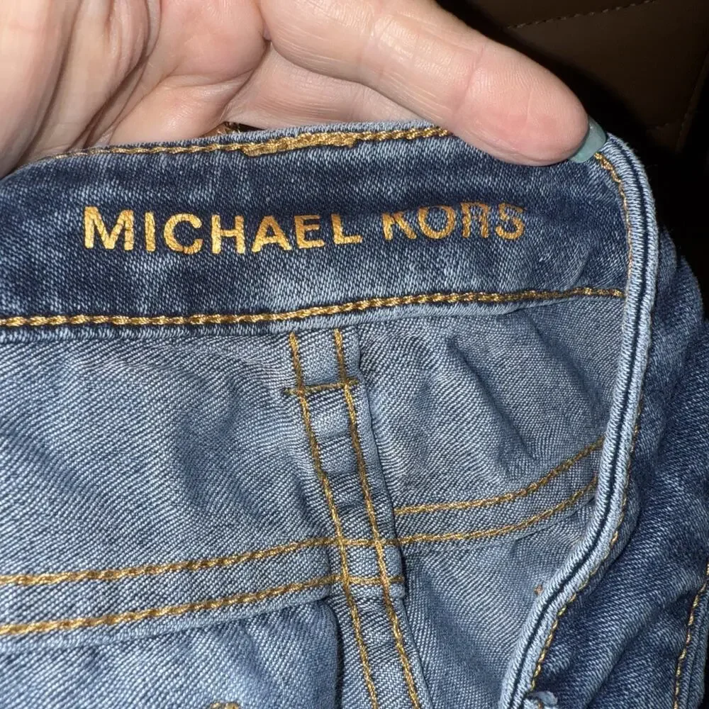 Michael Kors Women's Skinny Jeans Size 6 Medium Wash‎ Blue Denim 28x27 Designer